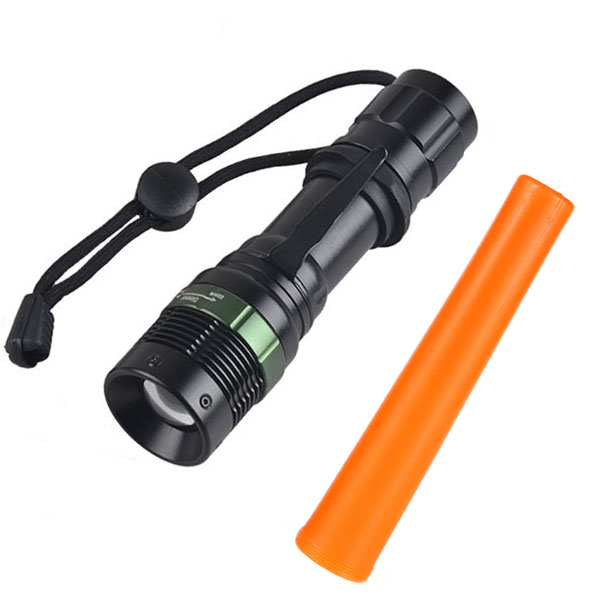 Super Bright Traffic Signal Small Safety Adjustable Police Wands Orange Cone Baton Singal LED Light Flashlight