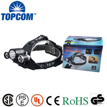 3PCS Led XM-L T6 LED Li-ion Rechargeable Fixed Headlamp High Power Chargeable