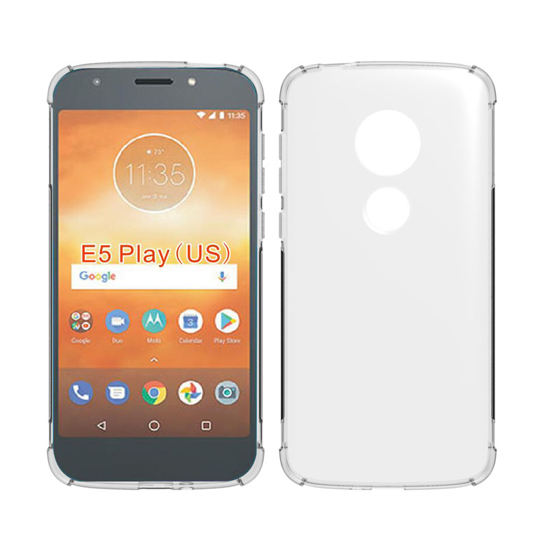 Transparent Shockproof soft Tpu cover case For Motorola Moto E5 Play