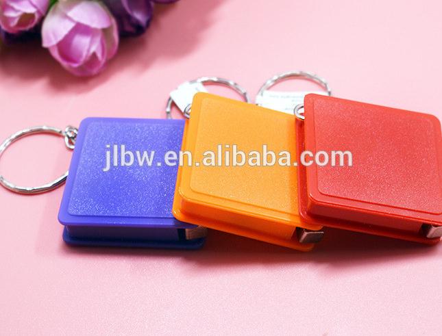 Factory direct mini metal gift abs amount of clothing foot tape measure 1m mini abs keychain