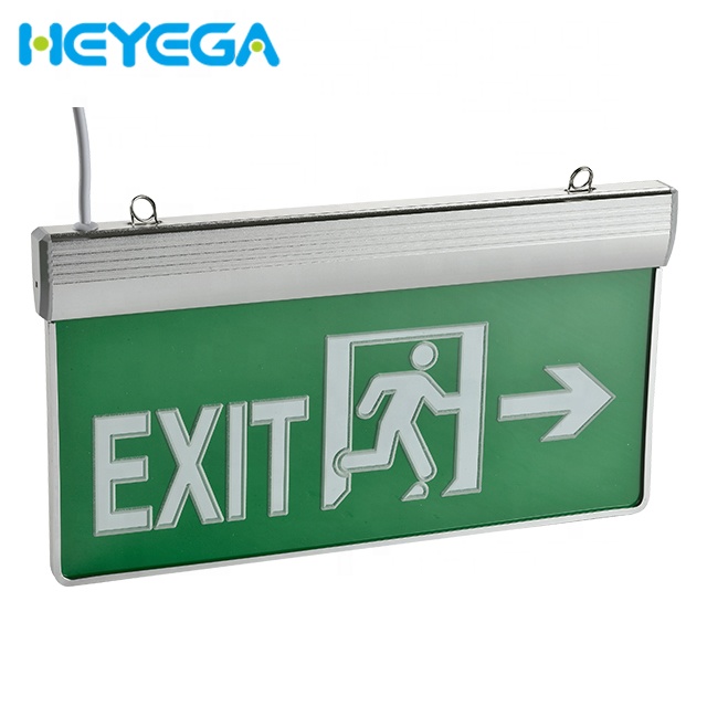 CE factory price acrylic Silk-screen printing engraving LED  Emergency Exit sign Light