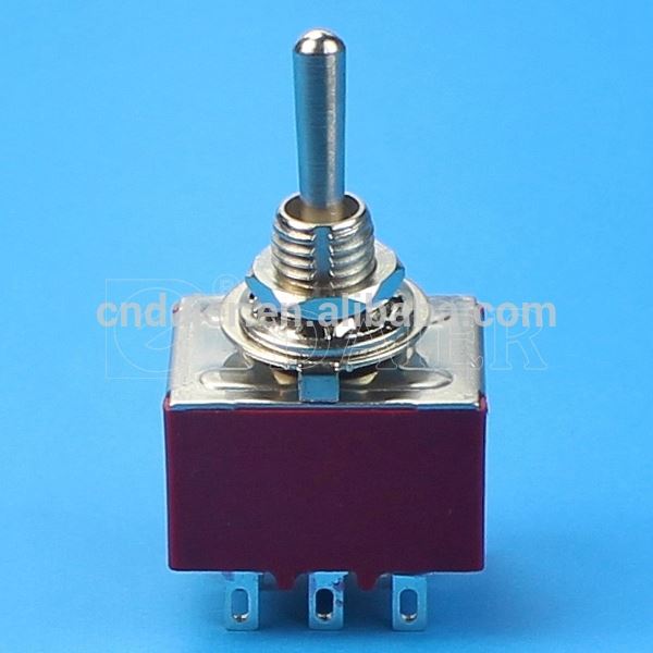 6A 125V ON-ON 2 Position 3 Pole Double Throw Toggle Switch 9 Pin