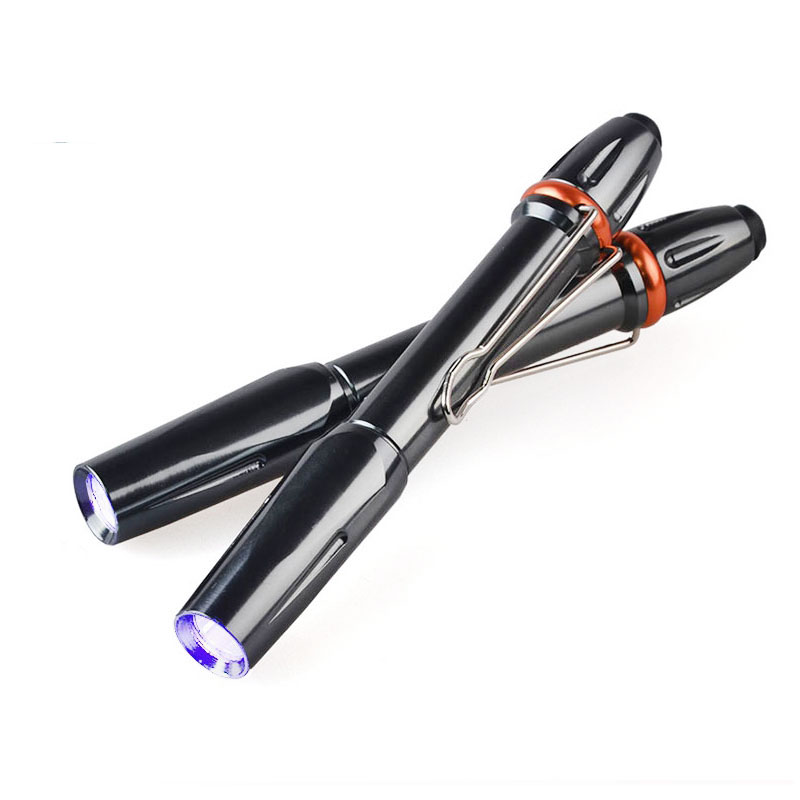 Super Bright Waterproof Mini LED Flashlight  High Power 395nm UV Medical Pen Light