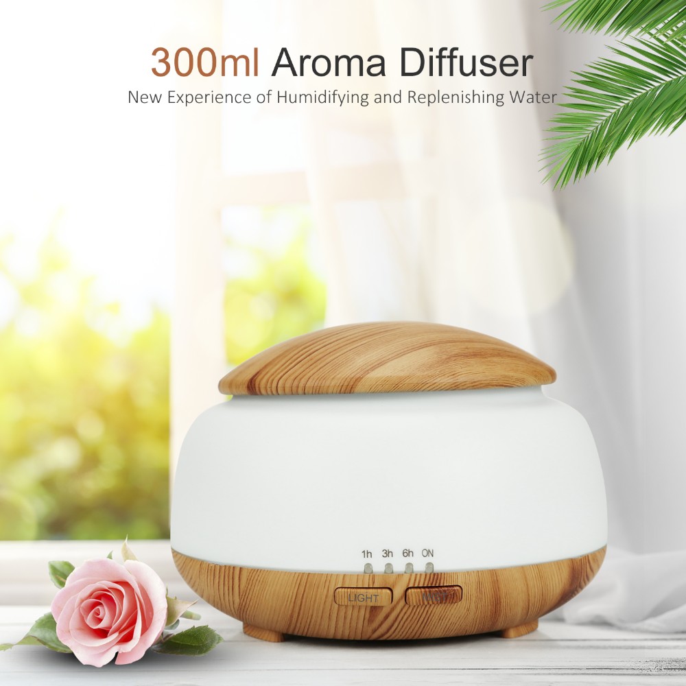 New 2019 Unit Fragrance Oils Ultrasonic Aromatherapy Diffuser, 300ml Cool Mist Purifier Diffuser with CE Rosh KC Certificate