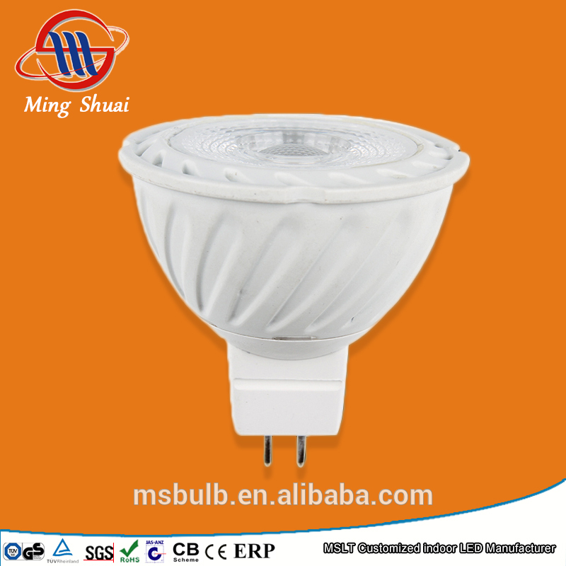 Zhe Jiang Factory Led spot light dimmable MR16 COB GU5.3 led light COB 5W&7W 12V AC/DC 610lm hot sale TUV approved