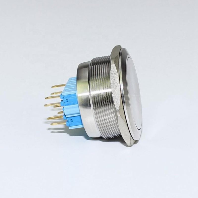 40mm Metal Flat Button 2NO2NC Momentary Waterproof Push Buttons Arcade