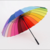 Rainbow Promotional Umbrella/Bestselling OEM size EVA Handle Automatic Golf Advertising Umbrella for Summer Promotion