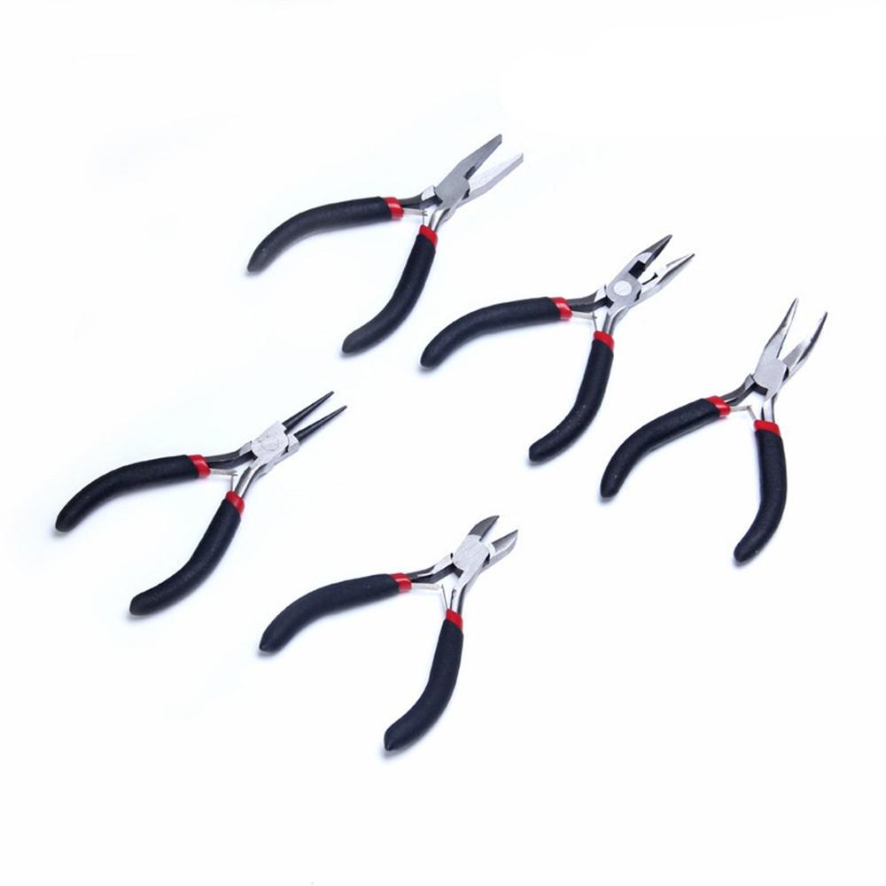 Mini Plier Round Nose Jewelry Pliers Solid Joint End Cutting Cushion Grip Wire Nipper Repair Tool