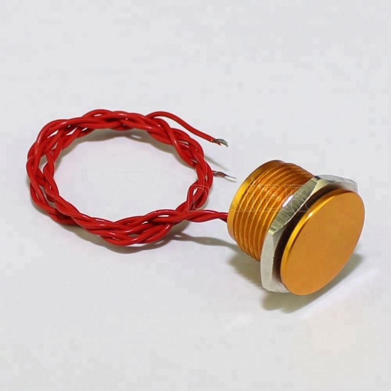 16MM Flat Button Metal Momentary IP68 Piezo Push Button