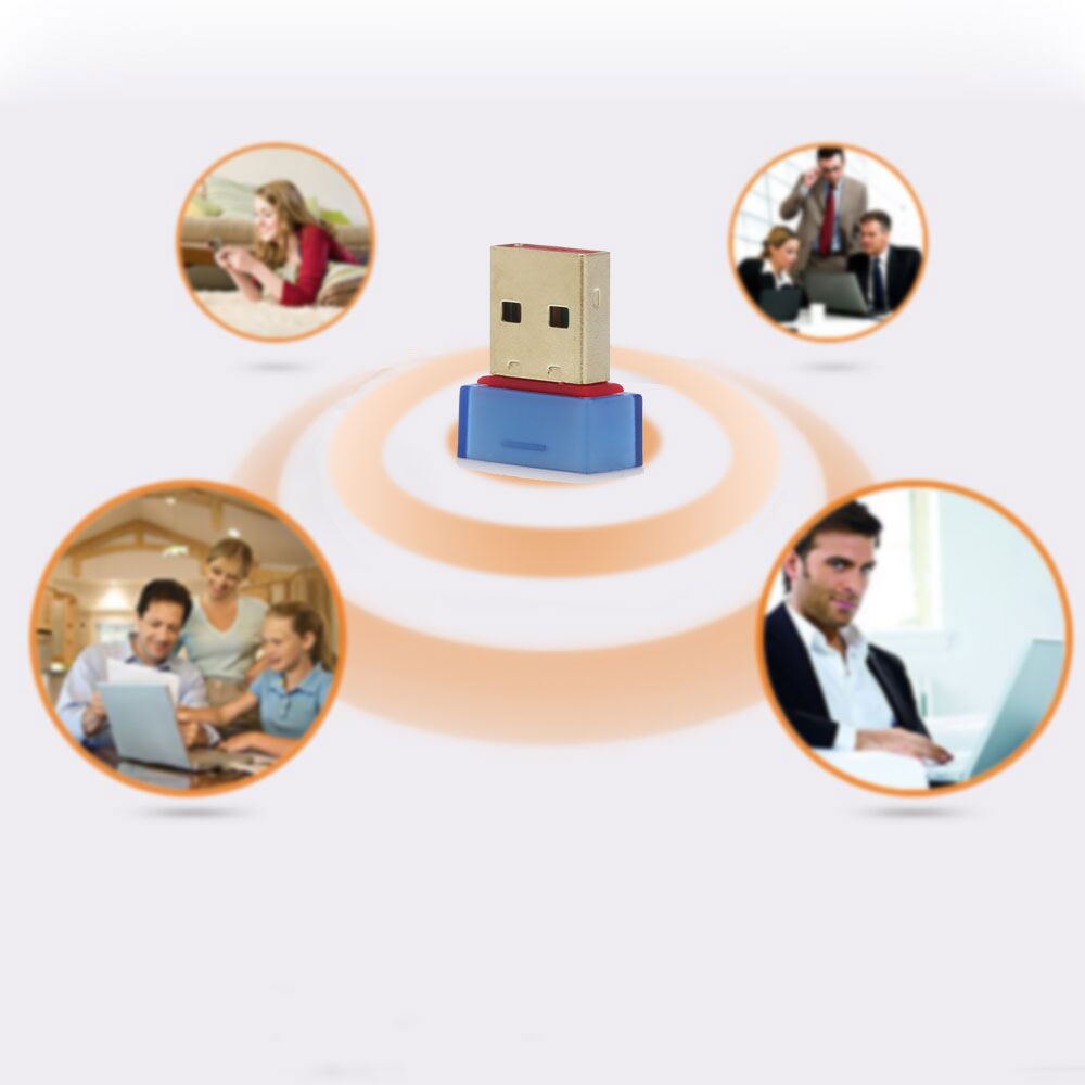 150Mbps Mini Nano USB WiFi Adapter 2.4G Wireless Network WLAN Card IEEE 802.11n/g/b for Windows 2000/XP/Vista/7/8/10/OS