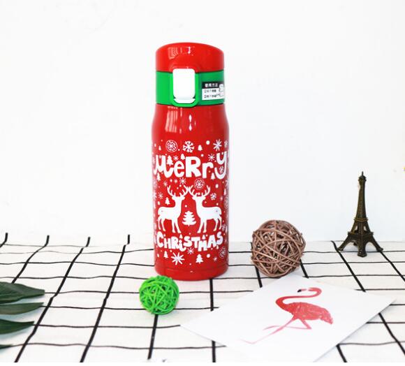 Christmas Thermos Water Bottle Stainless Steel Cute Thermos Flask