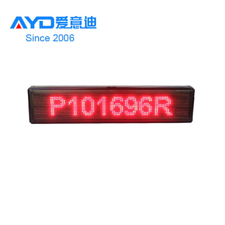 Hidly Hot Sale  LED  P10 16*96 Dots  Red Indoor Scrolling Message Business Advertising Display for Clothing Shop & Supermarket