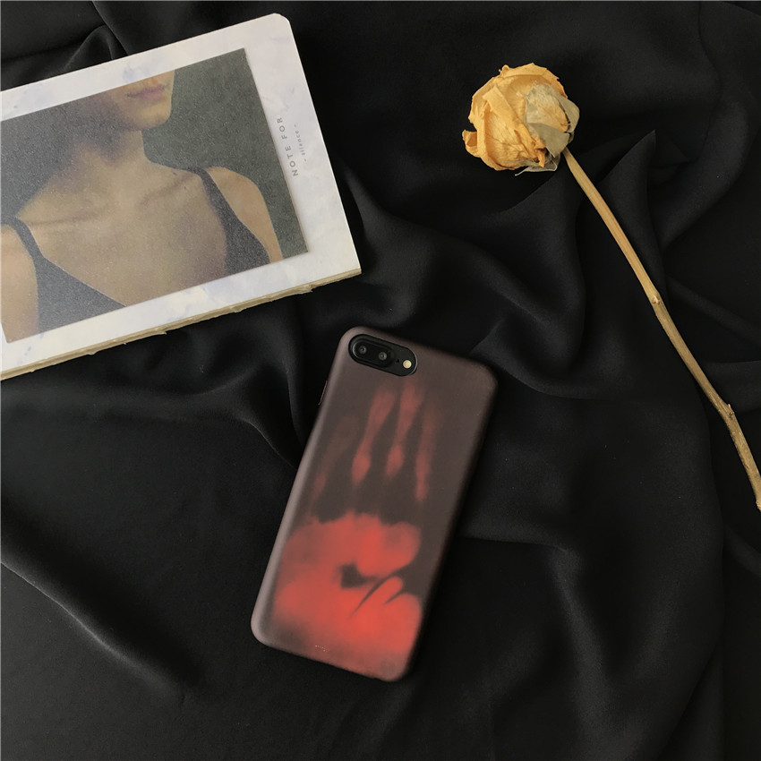 NEW Creative Top selling products thermal induction heat sensitive discoloration color changing For iphone 6 6 plus 7 7 plus