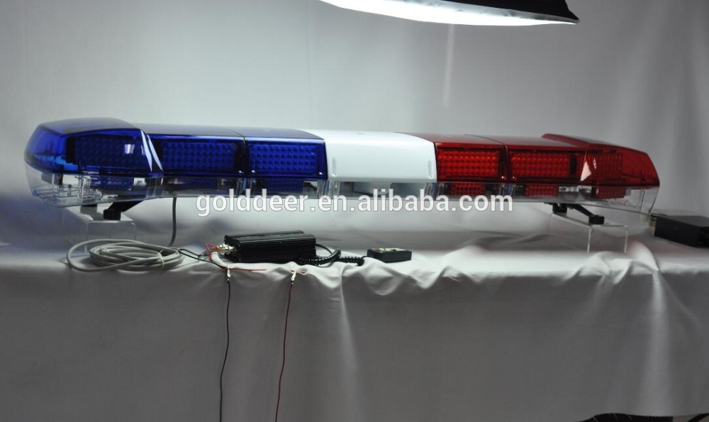 2018 new arrival red/blue LED patrol roof alarm lightbar with Loud Speaker