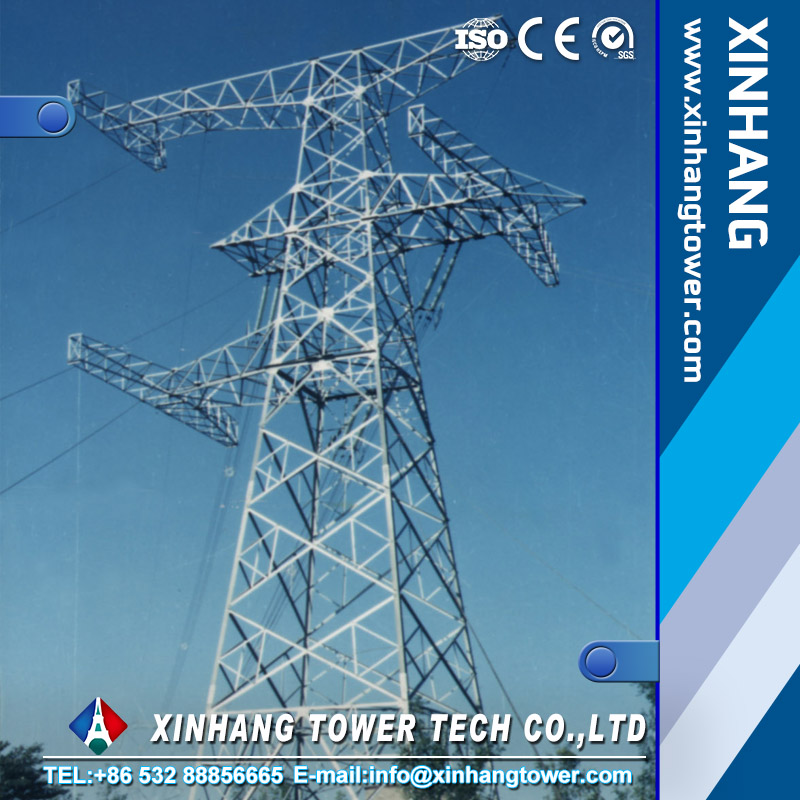 Electrical 132KV Power Transmission Steel Tower