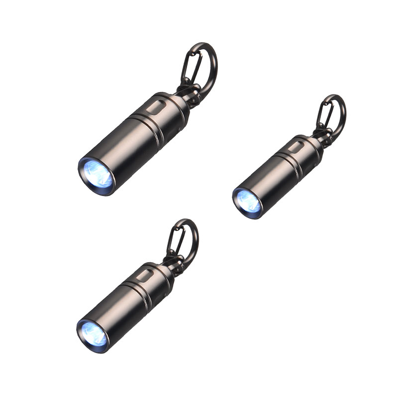 New Design Mini Portable LED Key Chain Aluminium Metal Key Chain with LED Light