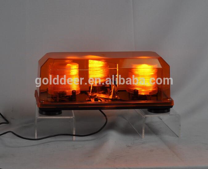 24W Amber Beacon Lights Mini Led Light Bar with clear cover