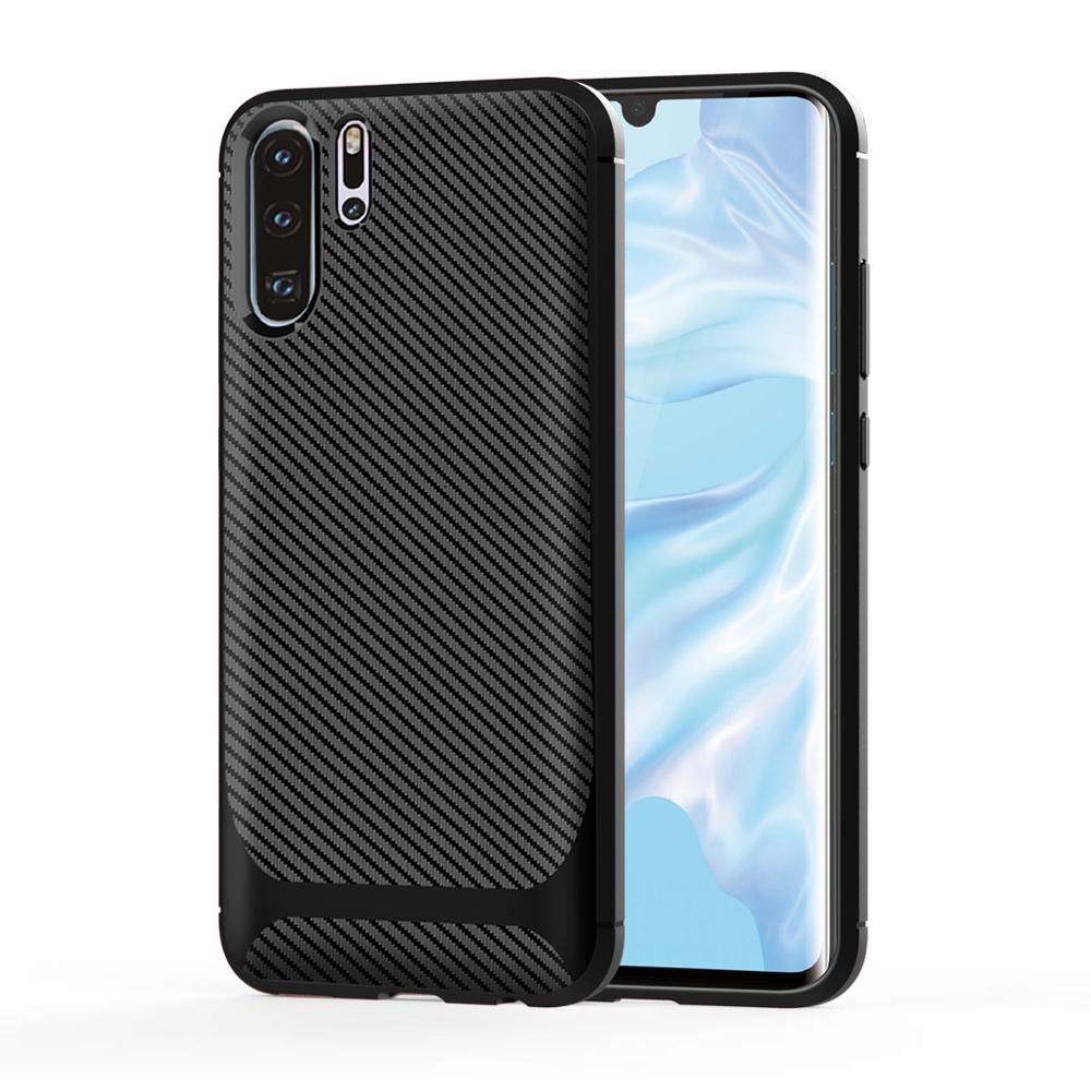 2019 New arrival Silicone carbon fiber phone case for Huawei P30 Pro back cover