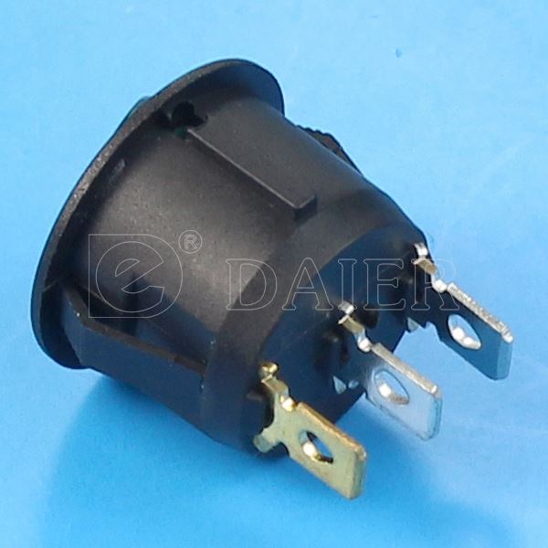 KCD1-5-101N 3PIN T85 2 Way Red Rocker Switch Black SPST