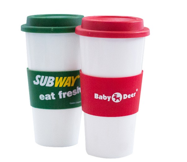 Manufacturers accompanying promotional advertising business gifts custom logo Silicone lid cup ceramic mug