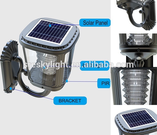 2017 most popular garden light with solar energy CE certificate