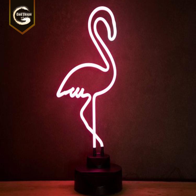 Pink glass tube custom led neon sign with pink light for festival