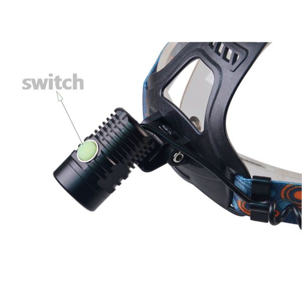 1000lm XM-L T6 headlamp AA dry battery powered high power aluminum headlamp