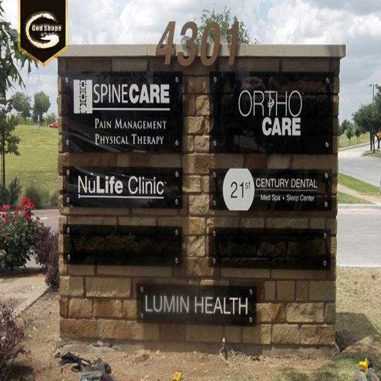 Professional Custom Made pyloin freestanding Decoration Monument Sign with letters