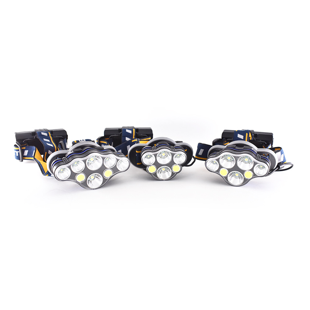 Hot Sale 1500 lumens 7LED High-power Rechargeable 18650 Mro USB  Led Aluminum Alloy Waterproof Headlamp