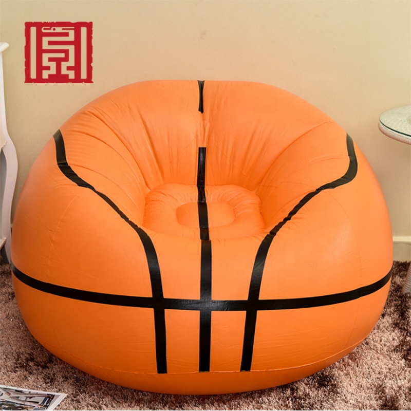 PVC Football Basketball Bean Lazy Bag Inflatable Modern Air Beanbag Waterproof Chair