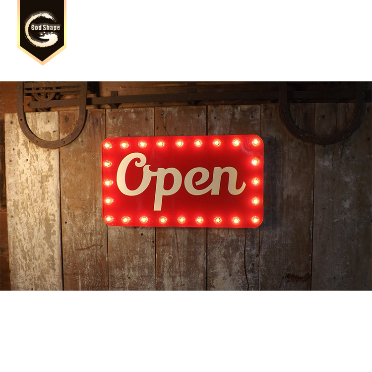 High Brightness Rectangular Shape LED Open Sign neon Acrylic LED Display electronic sign