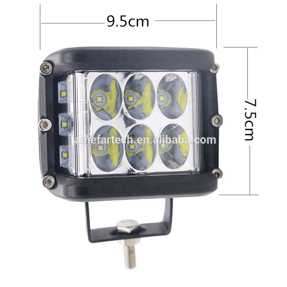 2x Side Shooter Flashing CubeLed Side Shot Work lights 3x2 Pod Cubes Led Off Road Driving Lights For UTV RZR Car Truck SUV ATV