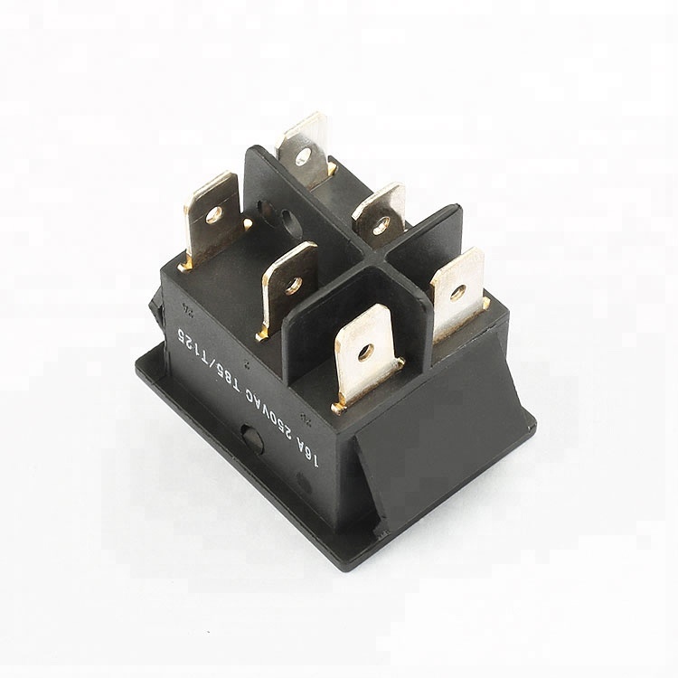 KCD2 factory price free sample dpdt 6 pin rocker switch with cover