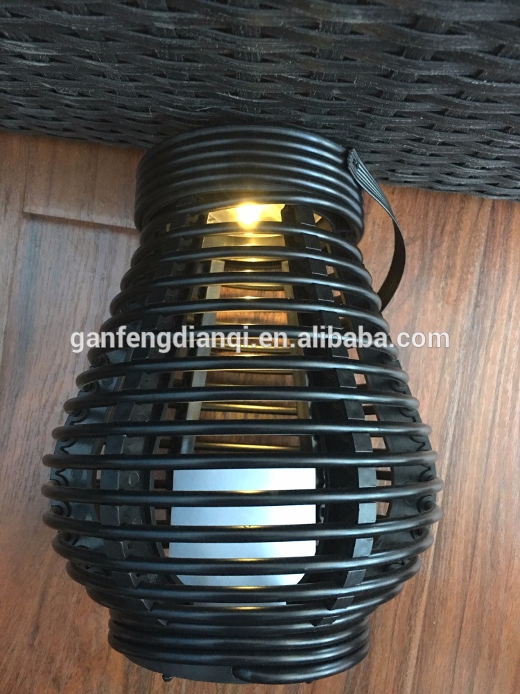 Solar rattan lantern outdoor solar rattan lamp 10 hours lighting