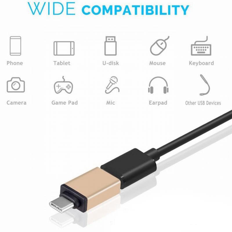 Factory Metal Shell USB3.1 Type-c USB-C Male to USB3.0 Female OTG Type c Adapter