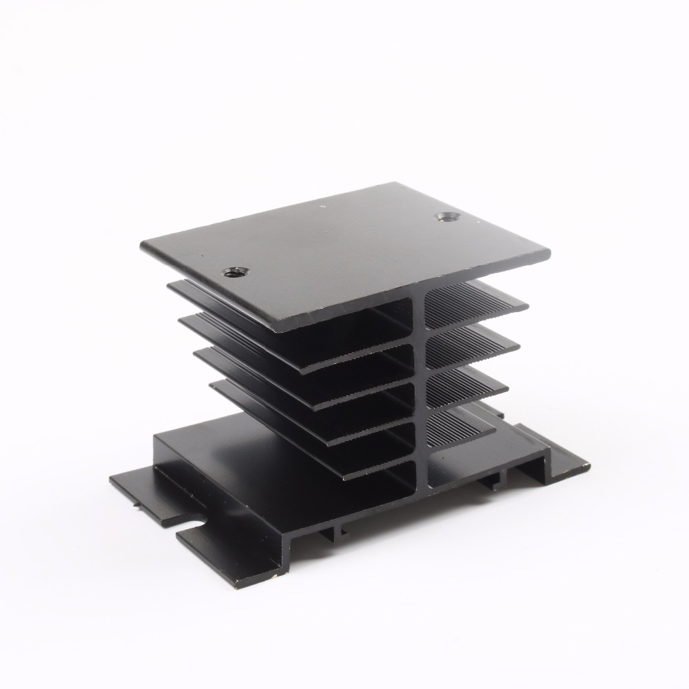 SSR heat sink Solid State Relay Aluminum Heat Sink 30A 40A Single Phase/Three Phase Silver Tone Heat Dissipation Radiator