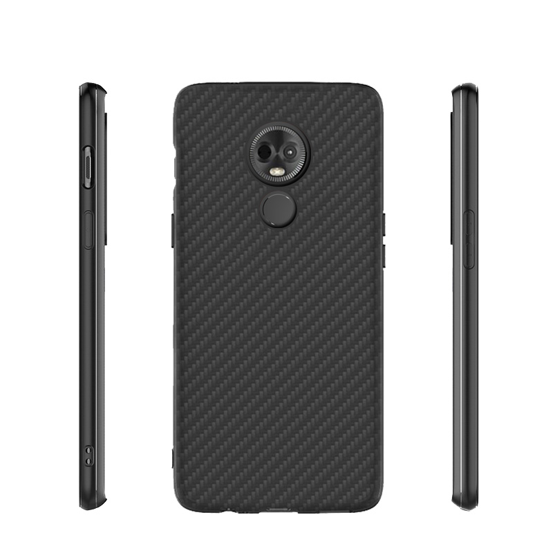 Premium Carbon Fiber  Case Full Sides Protective Shell Back shockproof Cover Design For Motorola Moto G7 Power