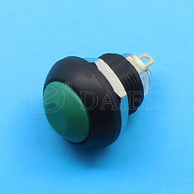 12mm 2 Pin Push ON Red Button 220V Plastic Mini Round Switch