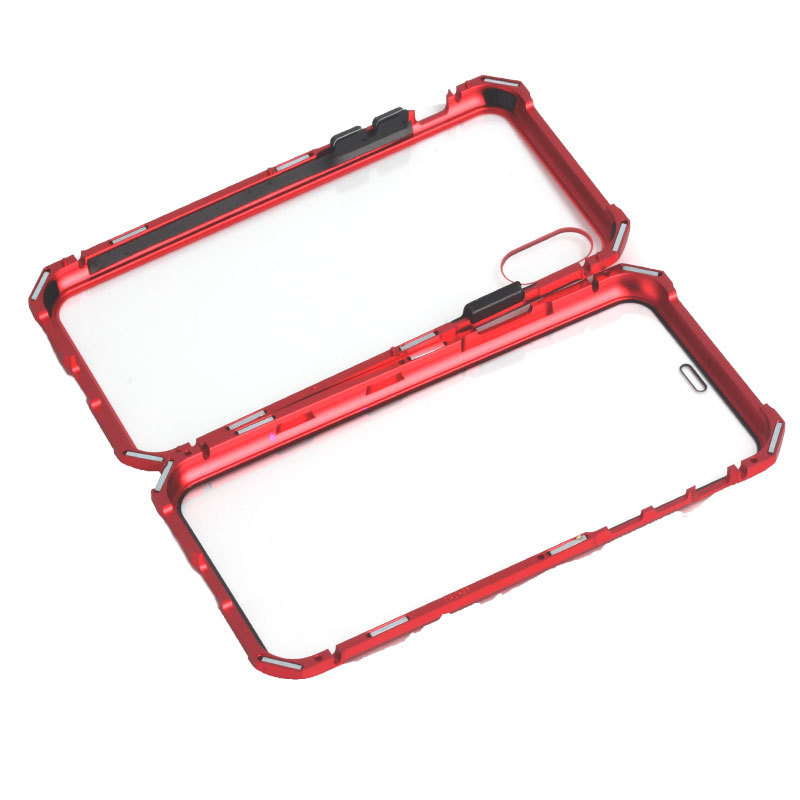 360 Metal frame Double Side glass flip cover explosion Magnetic phone case For Apple iphone 6 7 8 X XS XR XS Max