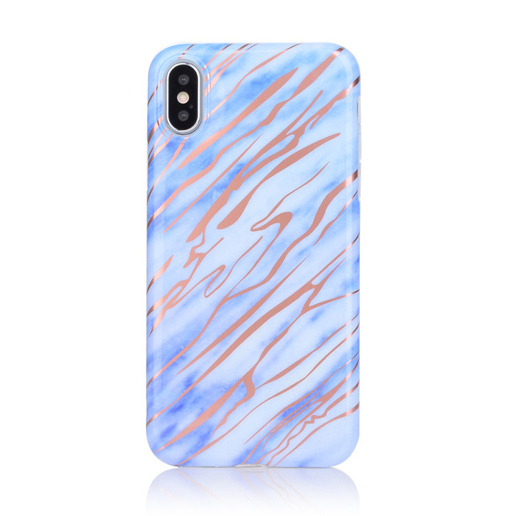 For iPhone 8 Plus Softcase , Silicone Rose Gold Marble Case for iPhone X 8 7 6 plus