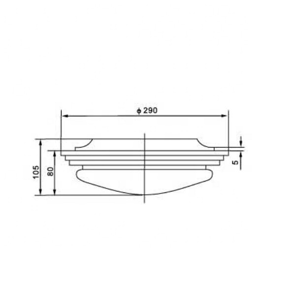 CPD1-1 Marine Fluorescent Pendant ceiling lamp single bulb 60W