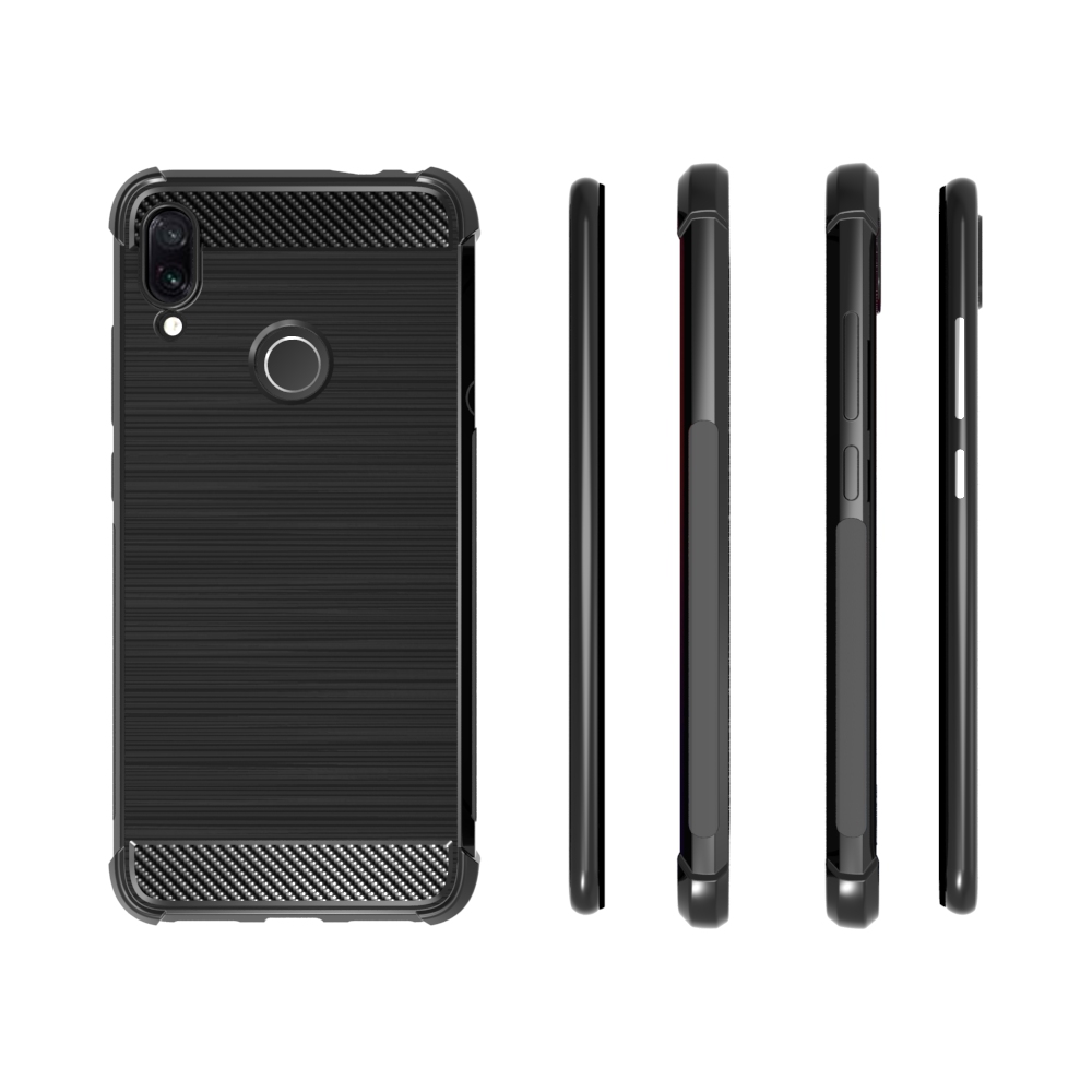 newstyle Carbon Fiber Cover soft Tpu Brushed case For Redmi Note 7