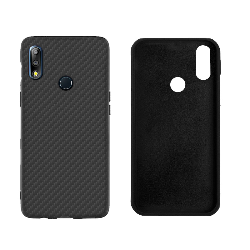 Matte Finish Carbon Fiber Textured Light Thin Shock Absorbing Bumper Skin hard case for ASUS Zenfone Max Pro M2