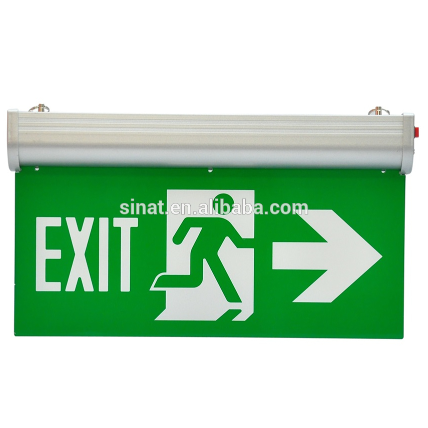 Led illuminated emergency fire exit sign