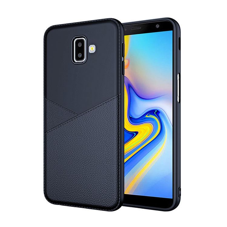 Slim Business Style Leather Pattern Case for Samsung Galaxy A7 2018 Soft TPU Cover