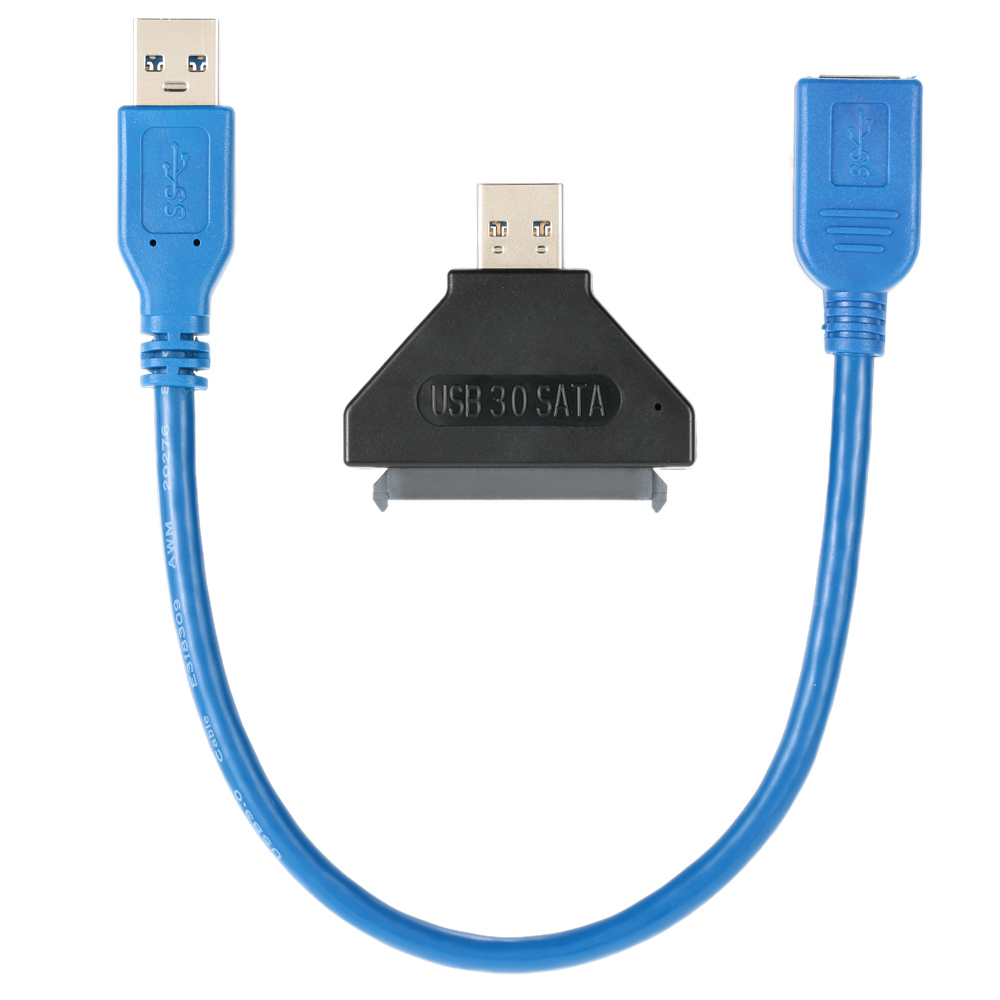USB3.0 To External SATA III Serial ATA 2.5/3.5 Hard Disk Drive HDD SSD USB To SATA Converter Adapter Cable with Power Adapter