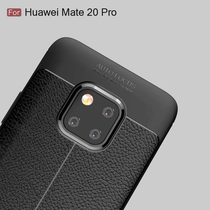 Hot Sell Litchi pattern Soft Tpu case for Huawei Mate 20 Pro