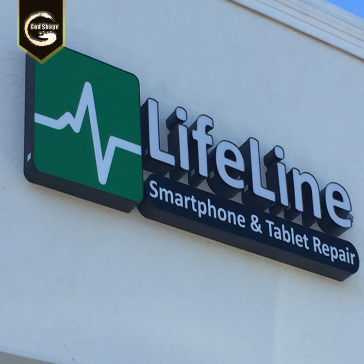 company signs office signs Led Acrylic Light Channel Letters Outdoor 3D Acrylic Front Lit LED Shop Sign
