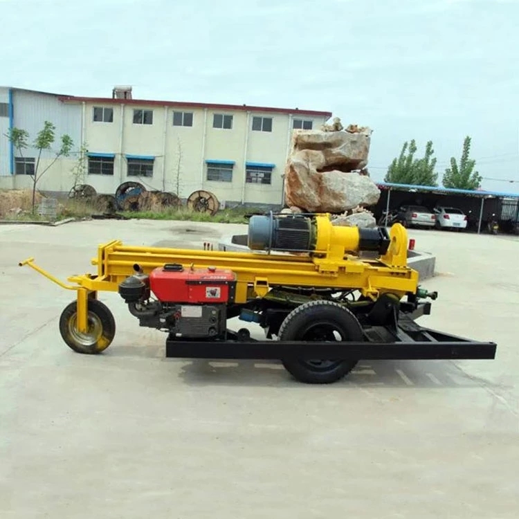 200m trailer mounted water well drilling rig for marble geology