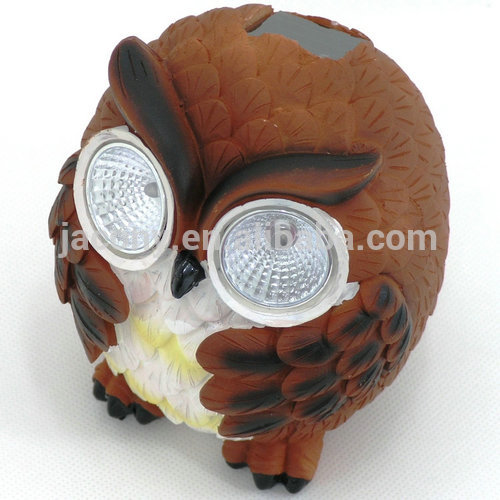 Owl solar resin garden ornaments (JL-R-1207)